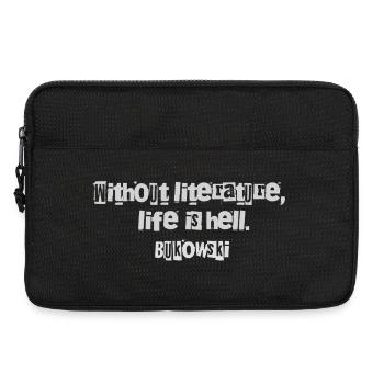 Charles Bukowski quote on Literature  - Laptop bag 13" - black - Front