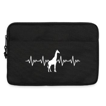 Giraffe EKG Herzschlag - Laptoptasche 13" - Schwarz - Vorne