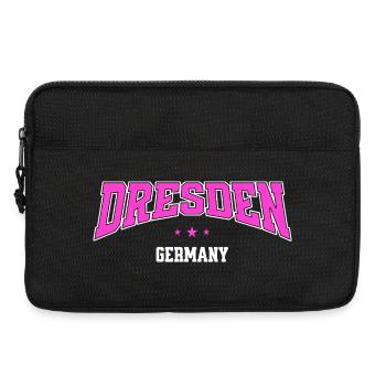 Dresden Germany Pink College Design - Laptoptasche 13" - Schwarz - Vorne