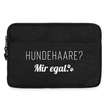 Hundehaare? Mir egal. Spruch für Hundemenschen - Laptoptasche 13" - Schwarz - Vorne