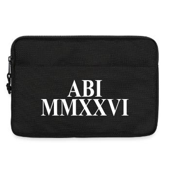 Abitur 2026 - Abitur - Roman numerals - Latin - Laptop bag 13" - black - Front