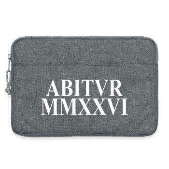 Abi 2026 - Abitur - Römische Ziffern - Latein - Laptoptasche 13" - Grau meliert - Vorne