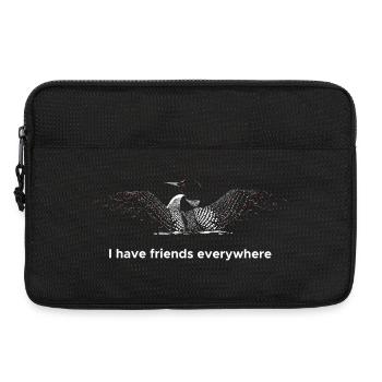 J’ai des amis partout - Édition Loon - Sacoche pour ordinateur portable 13 pouces - noir - Devant