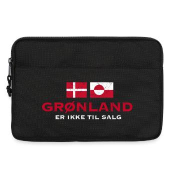 Greenland Flag Distress Unity - Laptop bag 13" - black - Front