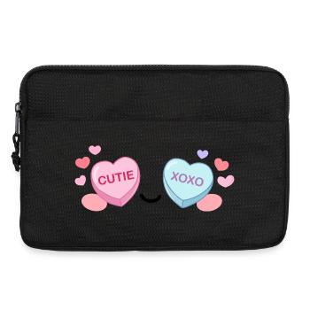 Candy Eyes Kawaii – Sweet Valentine Eyes - Sacoche pour ordinateur portable 13 pouces - noir - Devant
