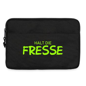 Halt die Fresse - Cooler Spruch - Laptoptasche 13" - Schwarz - Vorne