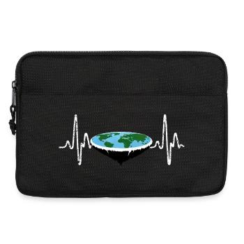 Herzschlag Flache Erde - Laptoptasche 13" - Schwarz - Vorne
