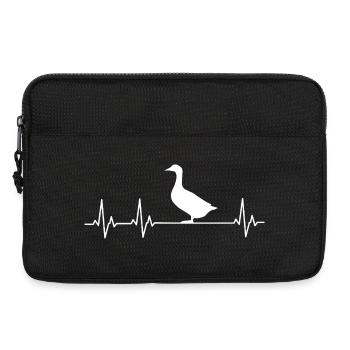 Canard - Canards - Éleveur de canards - Amour - Sacoche pour ordinateur portable 13 pouces - noir - Devant