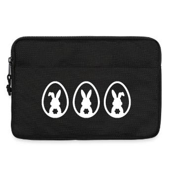 ŒUFS DE PÂQUES LAPINS DE PÂQUES - Sacoche pour ordinateur portable 13 pouces - noir - Devant