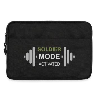 Soldatenmentalität | Crosstraining und Workout - Laptoptasche 13" - Schwarz - Vorne