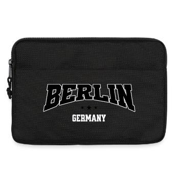 Berlin Germany Lettering College Style - Laptop bag 13" - black - Front