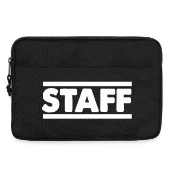 Staff Lettering Bold Contrast - Laptop bag 13" - black - Front