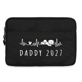 Annonce de bébé Heartbeat 2027 Grossesse - Sacoche pour ordinateur portable 13 pouces - noir - Devant