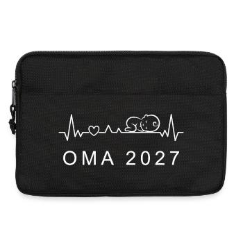 Annonce de grossesse sur le battement de cœur de grand-mère 2027 - Sacoche pour ordinateur portable 13 pouces - noir - Devant
