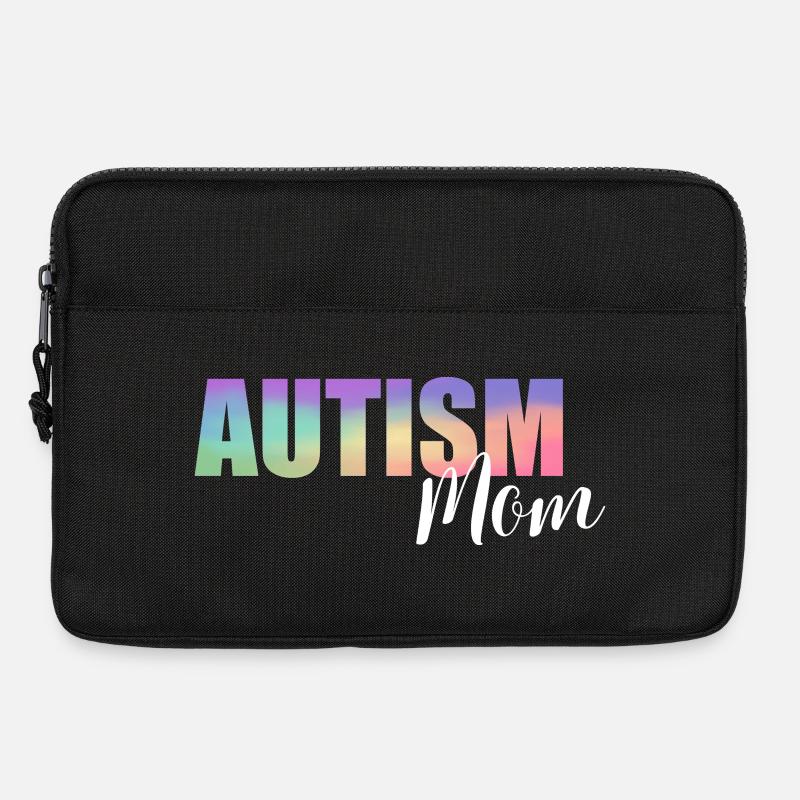 Autismus-Mama-Pastellspektrum - Laptoptasche 13" - Schwarz