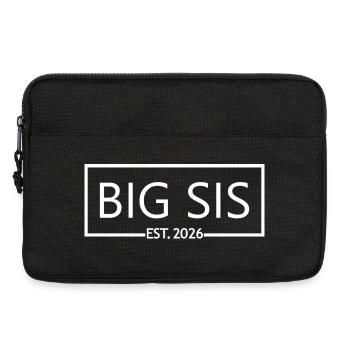 Große Schwester Est. 2026 Schwesterschwangerschaftsankündigung - Laptoptasche 13" - Schwarz - Vorne