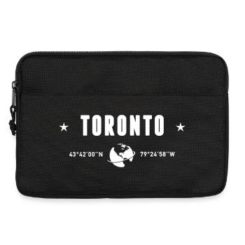Toronto, Kanada, Koordinaten Planet Erde Weiß - Laptoptasche 13" - Schwarz - Vorne