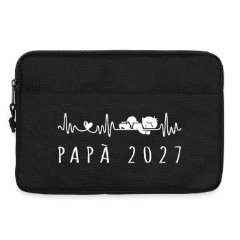 Papà 2027 Battito Cardiaco Annuncio Gravidanza - Laptoptasche 13" - Schwarz - Vorne
