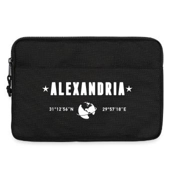 Alexandria Egypt Coordinates Planet Earth White - Laptop bag 13" - black - Front