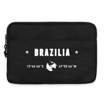 Brasilia Brazil Coordinates Planet Earth White - Laptop bag 13" - black - Front