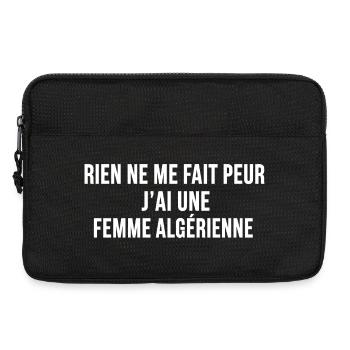 Rien Ne Me Fait Peur Femme Algérienne Humour - Sacoche pour ordinateur portable 13 pouces - noir - Devant