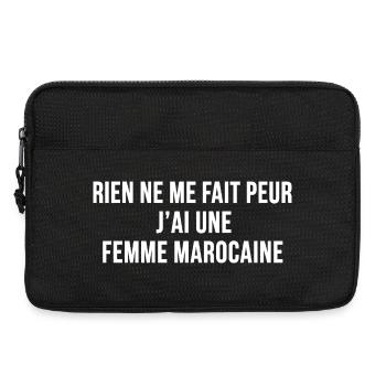 Rien Ne Me Fait Peur Femme Marocaine Humour - Sacoche pour ordinateur portable 13 pouces - noir - Devant