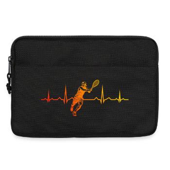 Idée cadeau pour un tennis avec tennis - Sacoche pour ordinateur portable 13 pouces - noir - Devant