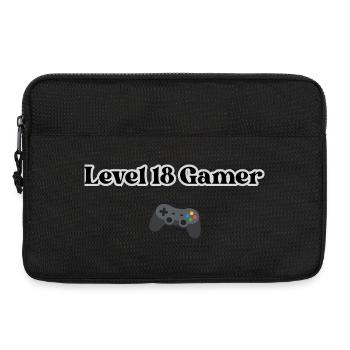 Level 18 Gamer - Laptoptasche 13" - Schwarz - Vorne