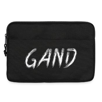 White Brush Brush Brush on Contrasting Background - Laptop bag 13" - black - Front