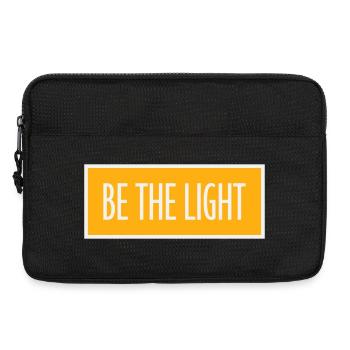 Be The Light Motivierend Positivität Spruch Logo - Laptoptasche 13" - Schwarz - Vorne