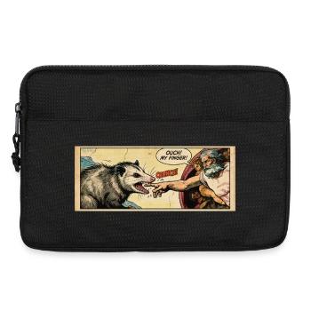 Opossum Beats God's Hand Funny Opossum Meme - Laptop bag 13" - black - Front