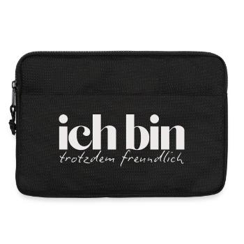 Ich bin trotzdem freundlich Humorvolles Statement - Laptoptasche 13" - Schwarz - Vorne