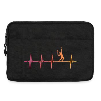 Tennisspieler von Sunset Heartbeat - Laptoptasche 13" - Schwarz - Vorne