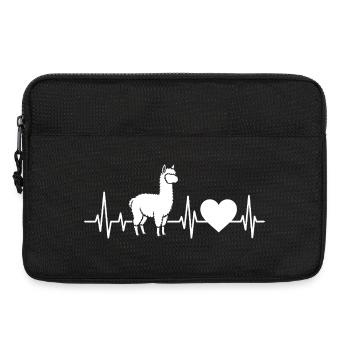 Alpaka Lama Herzschlag Alpaca - Laptoptasche 13" - Schwarz - Vorne