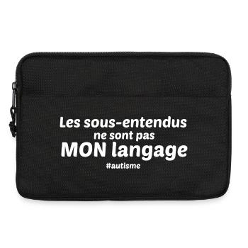 les sous-entendus ne sont pas mon language - Sacoche pour ordinateur portable 13 pouces - noir - Devant