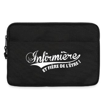 Infirmière et fière de l'être - Sacoche pour ordinateur portable 13 pouces - noir - Devant