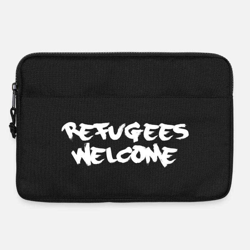 refugees welcome - Laptoptasche 13" - Schwarz