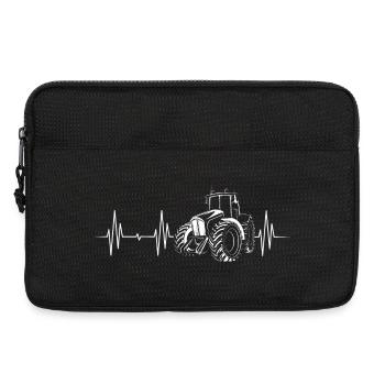 Traktor Herzschlag Landwirt Bauer Puls Ekg icon - Laptoptasche 13" - Schwarz - Vorne