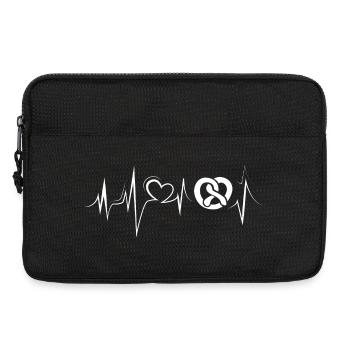 Bakery Heartbeat Symbol Baker Pretzel Pulse ECG - Sacoche pour ordinateur portable 13 pouces - noir - Devant