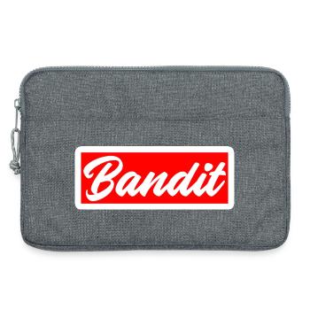 bandit thief crime criminal sticker hooligan gang - Laptop bag 13" - heather grey - Front