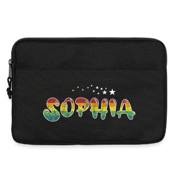 Prénom Sophia Nom de jeune fille cadeau - Sacoche pour ordinateur portable 13 pouces - noir - Devant