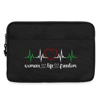 Woman Life Freedom Herzschlag Frauenrechte Iran - Laptoptasche 13" - Schwarz - Vorne