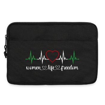 Women Life Freedom Herzschlag Frauenrechte Iran - Laptoptasche 13" - Schwarz - Vorne