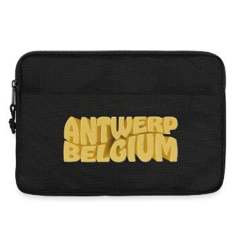 Antwerp Belgium Wortbild Retro Stil - Laptoptasche 13" - Schwarz - Vorne