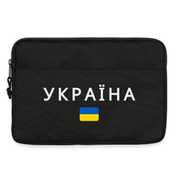 Flagge der Ukraine - Laptoptasche 13" - Schwarz - Vorne