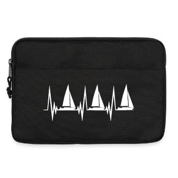 Battement de cœur de voile - Sacoche pour ordinateur portable 13 pouces - noir - Devant