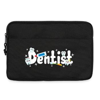 Zahnarzt Zahnärztin - Laptoptasche 13" - Schwarz - Vorne