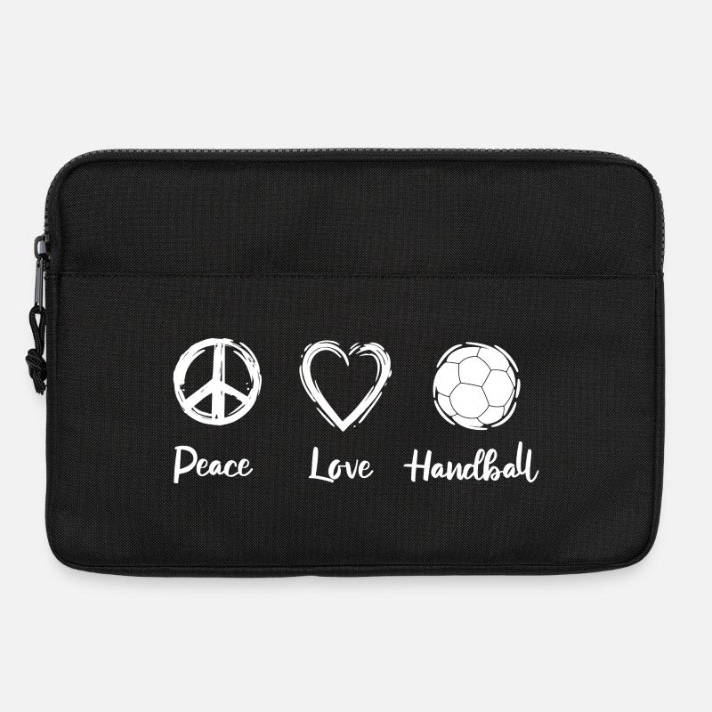Peace Love Handball - Laptoptasche 13" - Schwarz