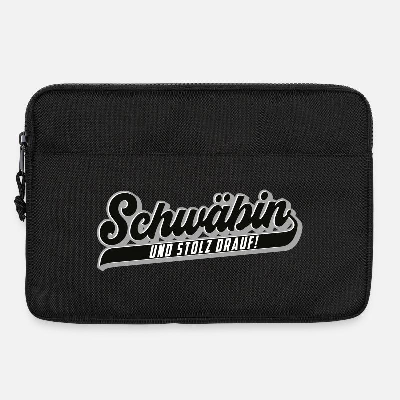 Stolze Schwäbin | Farben änderbar - Laptoptasche 13" - Schwarz