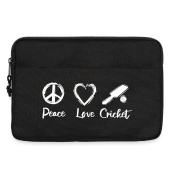 Peace Love Cricket - Sacoche pour ordinateur portable 13 pouces - noir - Devant